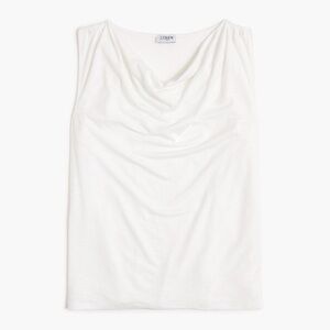J crew white Sleeveless cowlneck top